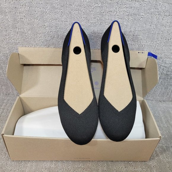 Rothy's The Flat Black Slip On Shoes Women's Size US 6, 7, 7.5, 8, 8.5, 9, 10 - Picture 1 of 10